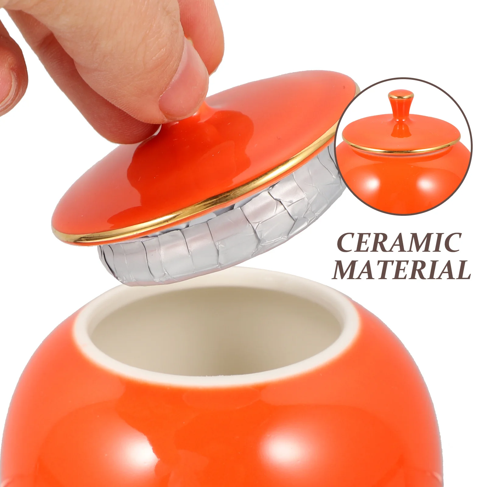 

Ceramic Candy Jar High-End Materials Fine Workmanship Desktop Decoration Multi-Purpose Kitchen Tea Container Tea Leaf Jar
