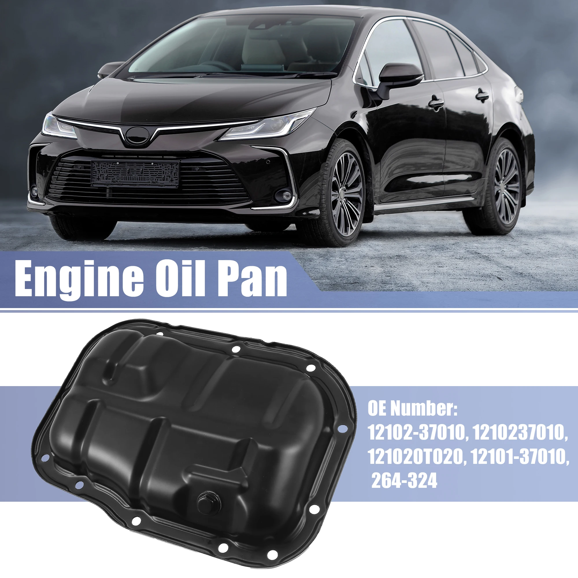 

X Autohaux Engine Oil Pan 12102-37010 For Scion For iM M/T A/T 5-Door 2016 For Toyota Corolla A/T Sedan 2022 For Toyota Prius