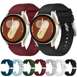 Silicone Strap for Samsung Galaxy Watch 7 44mm 40mm 6 5 4 Original Bracelet for Samsung Watch 6 Classic 47mm 43mm/5Pro 45mm Band