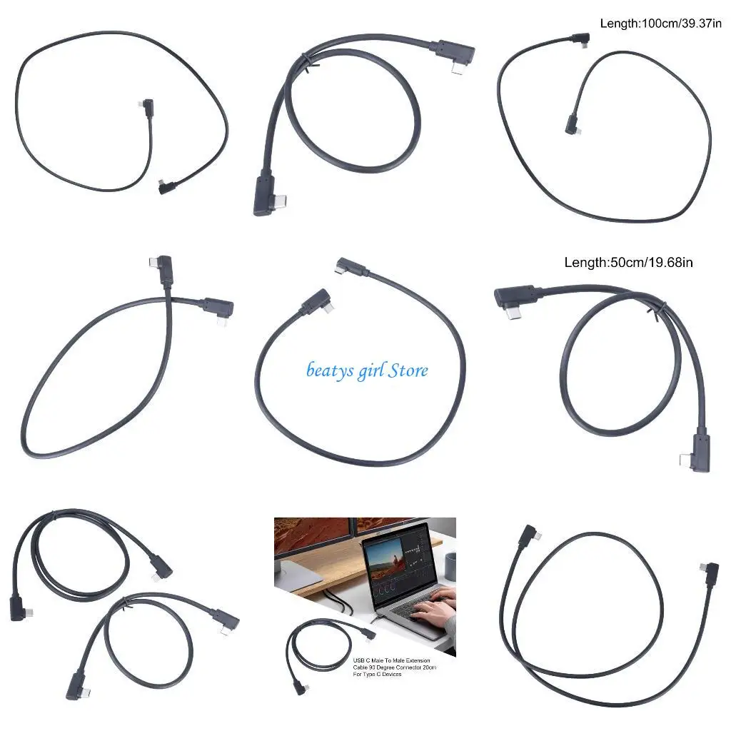 

C7AB Fast Speed USB 3.1 Type C to Type C Cable With Connectors for Laptops and Smartphones