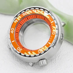 Canned Tuna Watch Case 28.5 Dial Case Sapphire Crystal Clear Back Compatible with NH35 NH36 4R35 7S26 Movement NH35 Watch Case