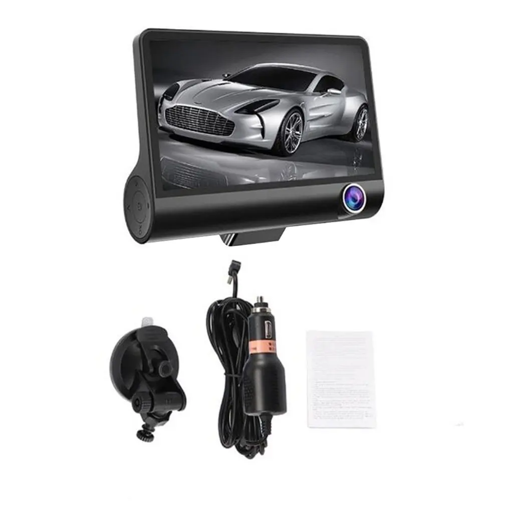 

Car DVR 2 Cameras Lens 4.0 Inch Dash Camera Dual Lens suppor Rearview Camera Video Recorder Auto Registrator Dvrs Dash Cam