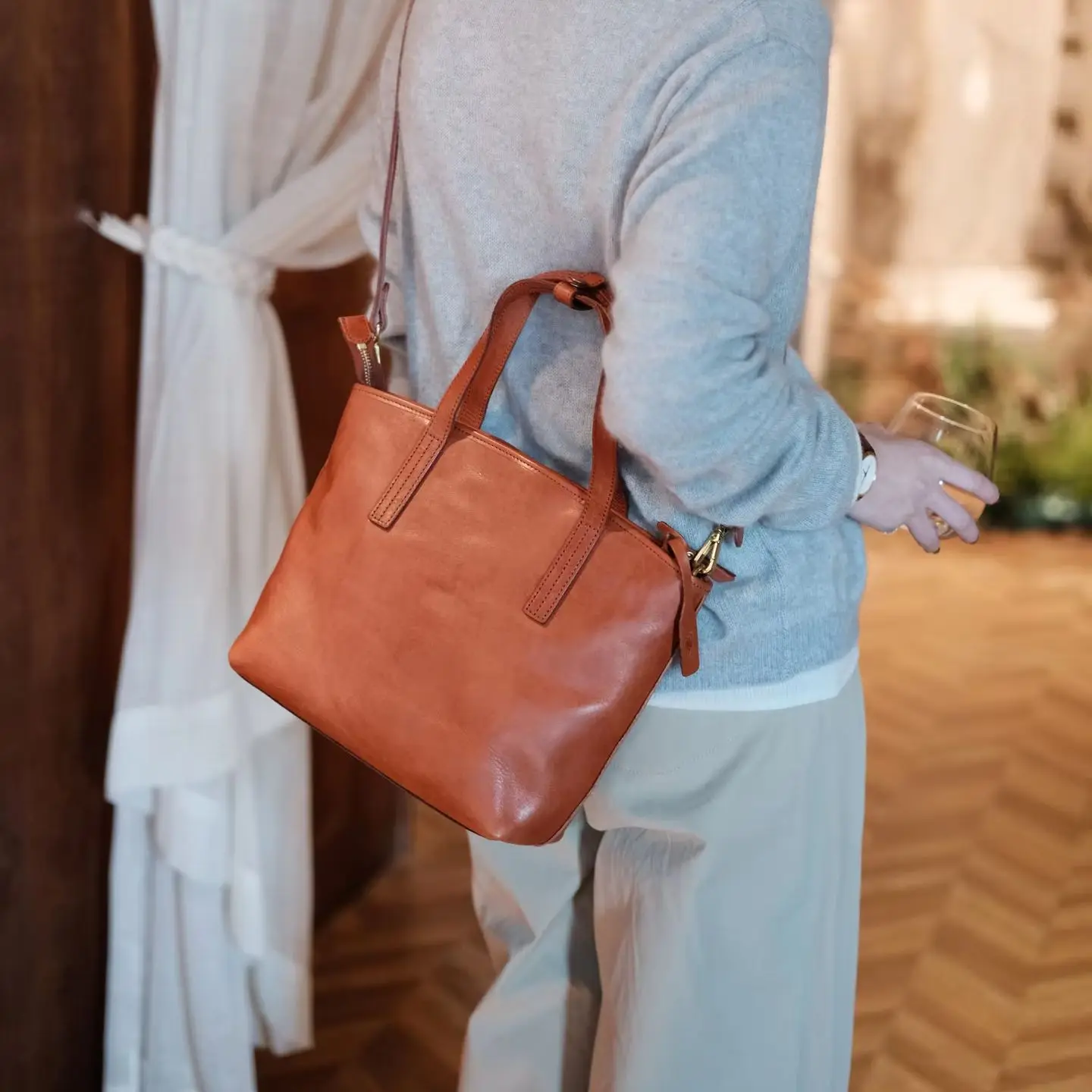 simple fashion designer handmade genuine leather women's handbag outdoor party luxury real cow leather ladies shoulder bag