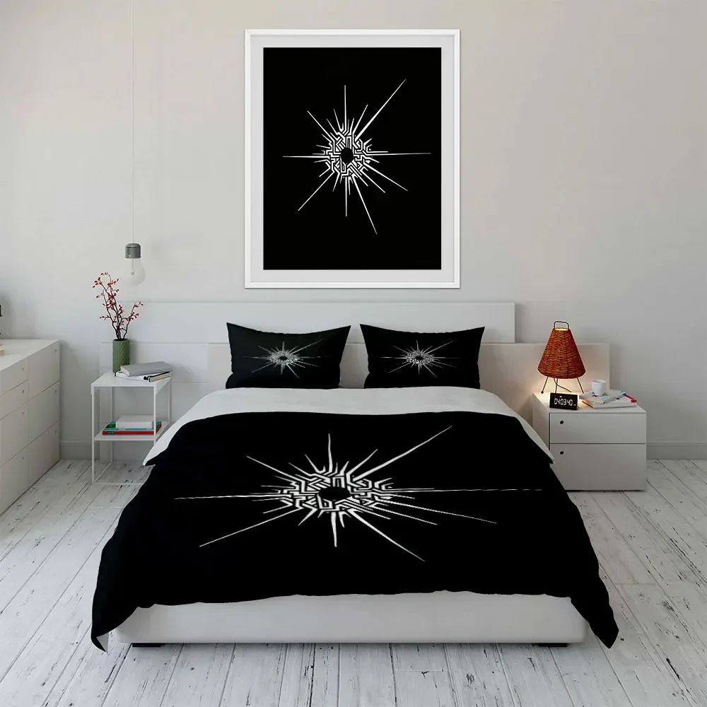 Abstract Starburst Design Set Soft Comfortable Duvet Cover Bedding Set Included 1*Duvet Cover & 2*Pillowcases, gift