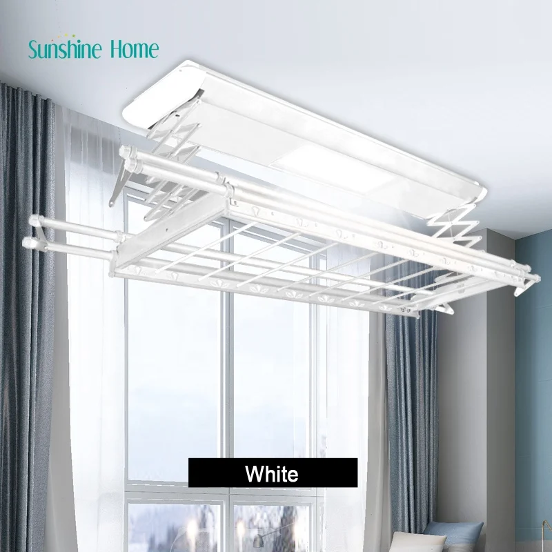 

Factory OEM White Indoor Automatic Laundry Rack Houseware Smart Electric Hanger Dryer for Clothes With Voice Control