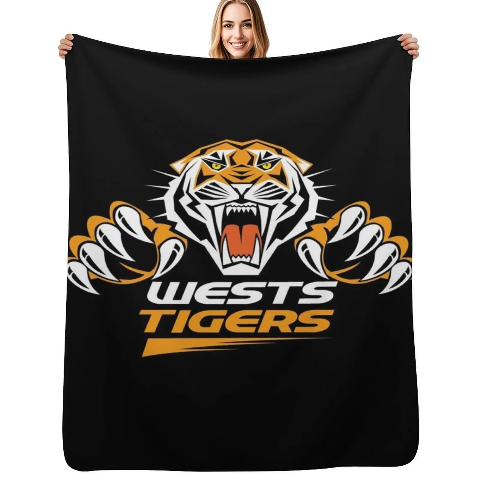 

New-Wests-Tigers-01-Icon Throw Blanket Soft Warm Blanket Gift for Men Women Adults