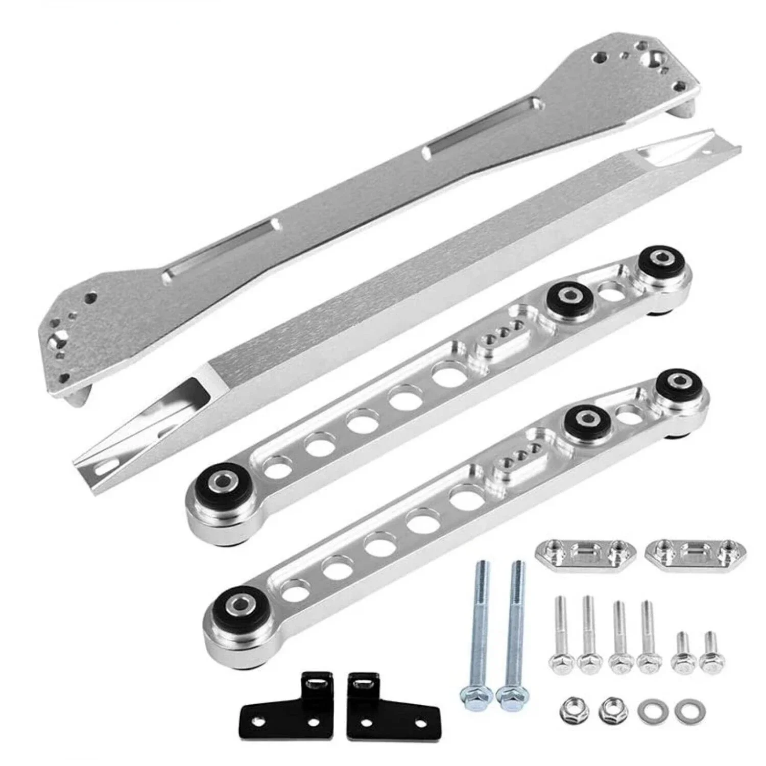 Car Racing Rear Subframe Brace + Tie Bar + Lower Control Arm For Honda Civic CX Hatchback 3D 1.6L 1996-2000