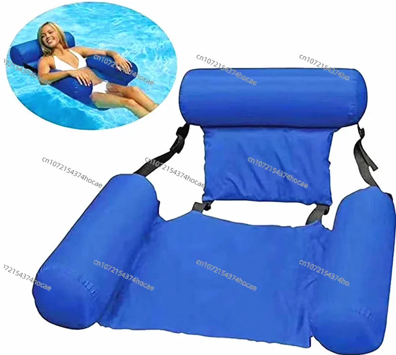 Outdoor inflatable water hammock with headrest armrests design fabric covering Perfect for poolside relaxation Beach fun