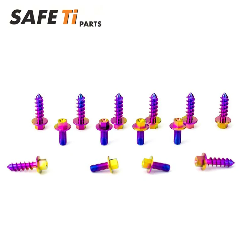 GR5 Titanium Radiator Guard Bolt Kit 6PCS+8PCS For SFM KTM Motocross Dirt Bike Radiator Protector Mounting Screws Set Off‑Road
