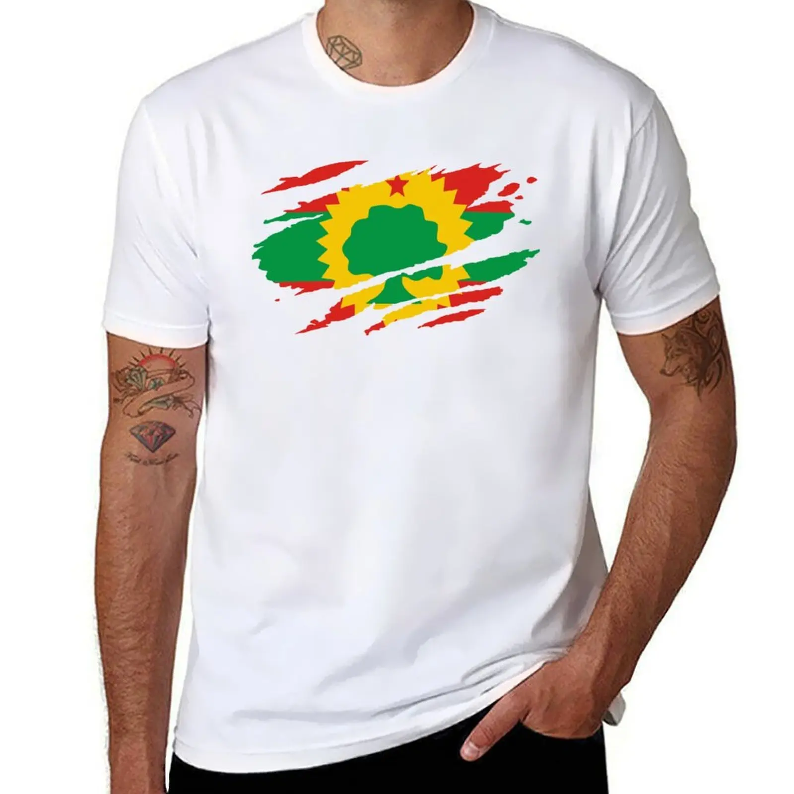 

Oromo Flag Ethiopia T-Shirt t shirt for man t shirt men 100% cotton luxury brand T-Shirt