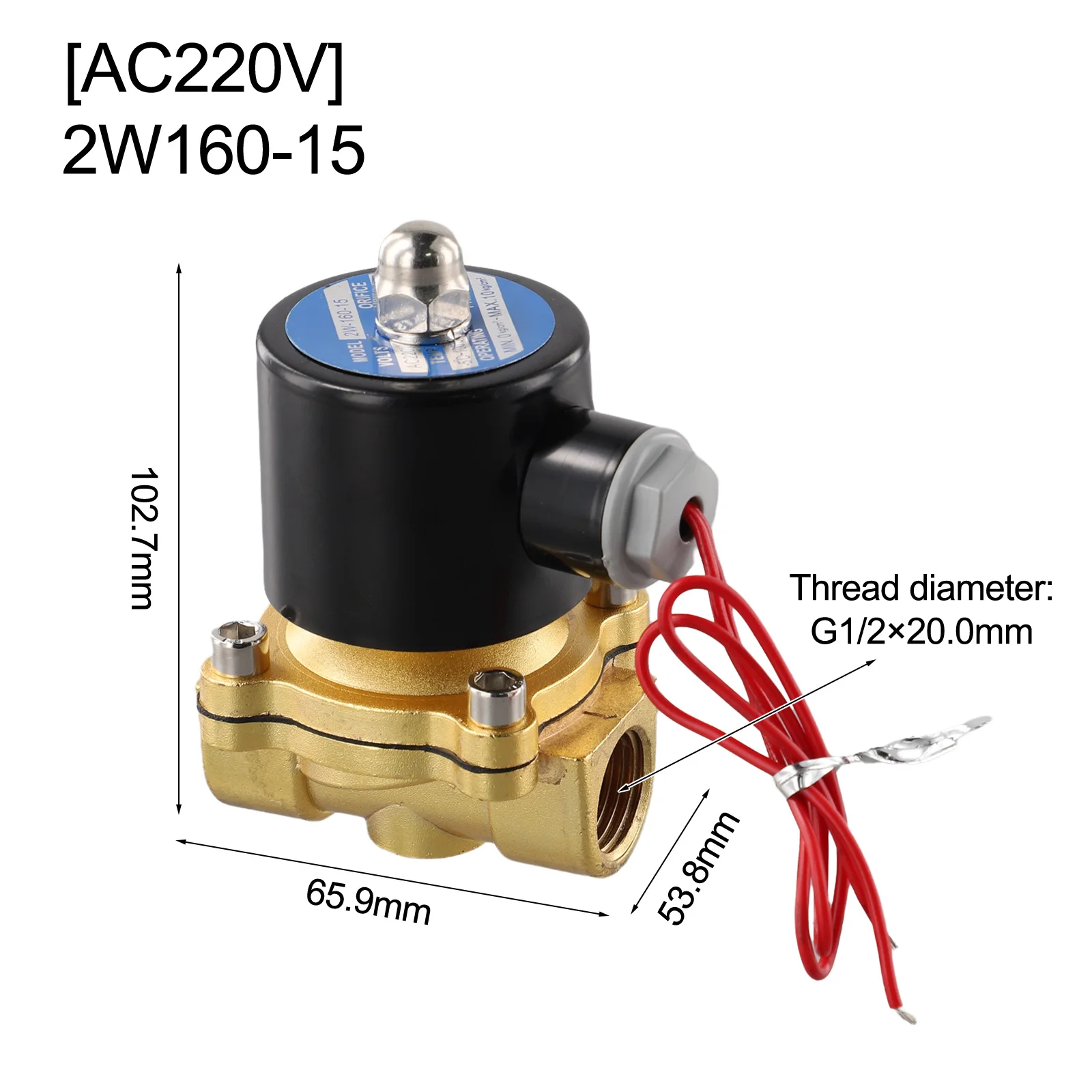 12V 24V 220V Solenoid Valve Electric Solenoid Valve Brass Material Corrosion-resistant Easily Replaceable IP65 Rating