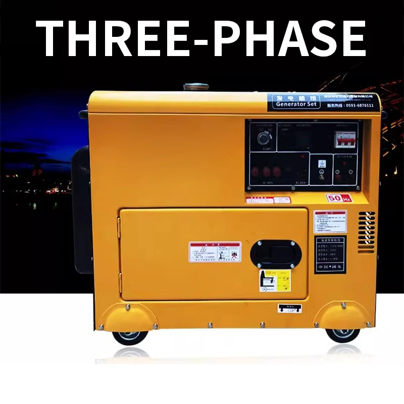 

Silent Fully Automatic Household Diesel Generator 5KW/6KW/8KW 4-Stroke 220V/380V Three Phase Power Supply for Home Use