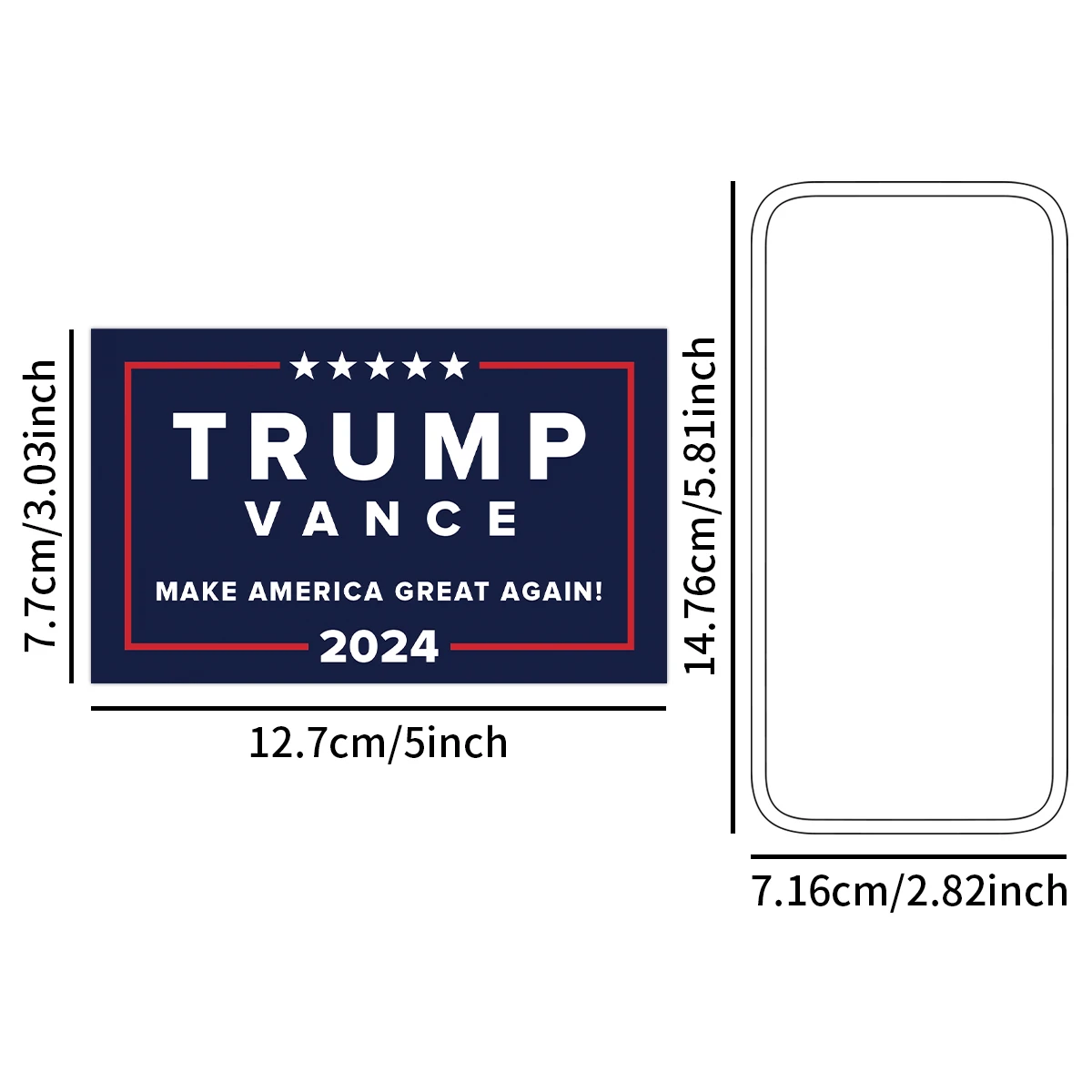 10pcs Trump Vance 2024 Stickers MAGA Make America Great Again Trump 2024 Political Election Decal Waterproof Car Window Stickers