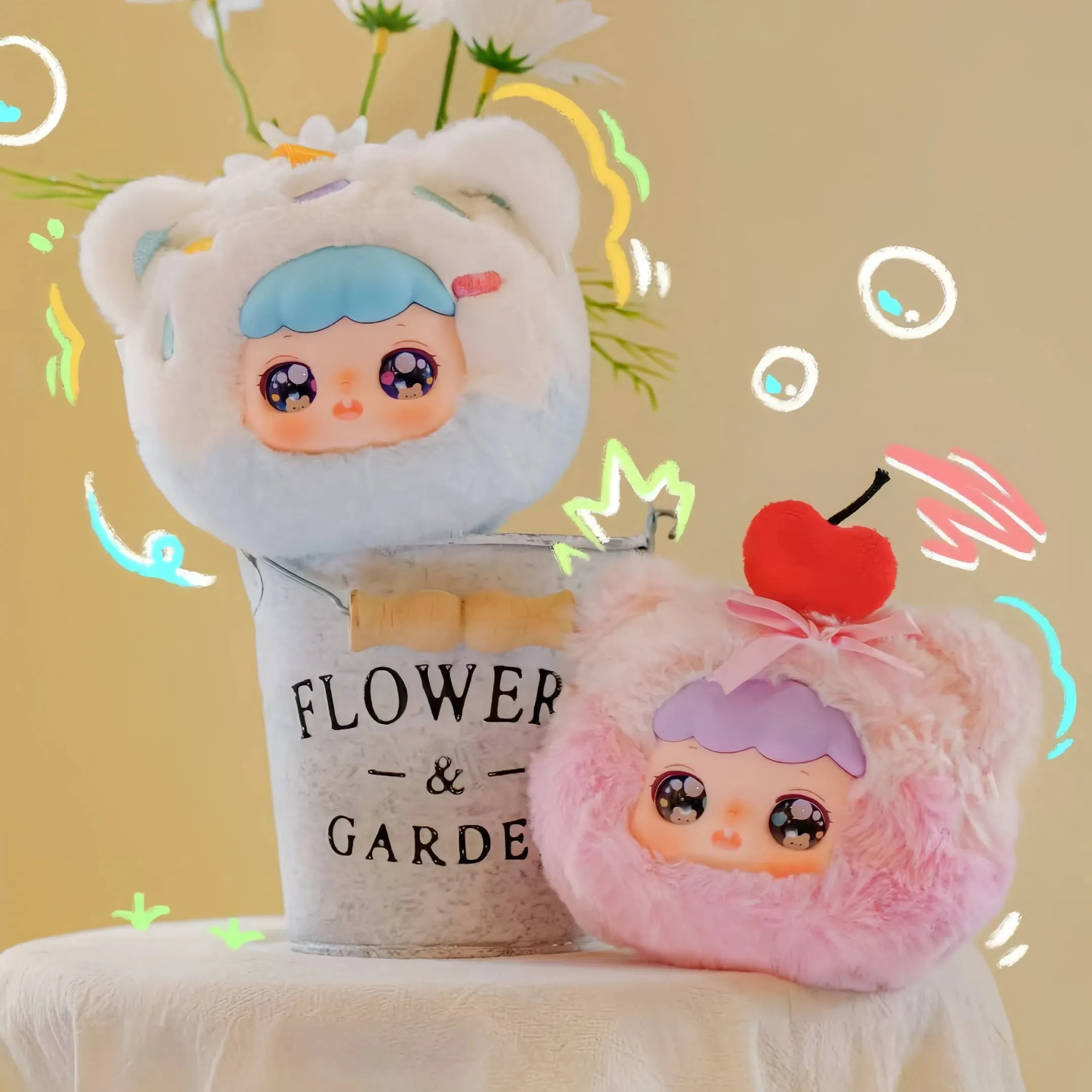 Baby Three Nina What To Eat Today-caja ciega de la serie de muñecas, bolsa con bolas de pelo pequeñas y bonitas, adornos, regalo de cumpleaños y vacaciones