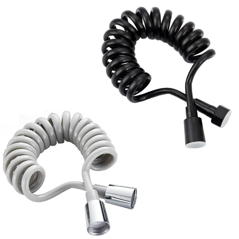 مرنة الربيع دش خرطوم للمياه بيديه للحمام مسدس بخاخ خط الهاتف السباكة خرطوم اكسسوارات الحمام المياه فوهات