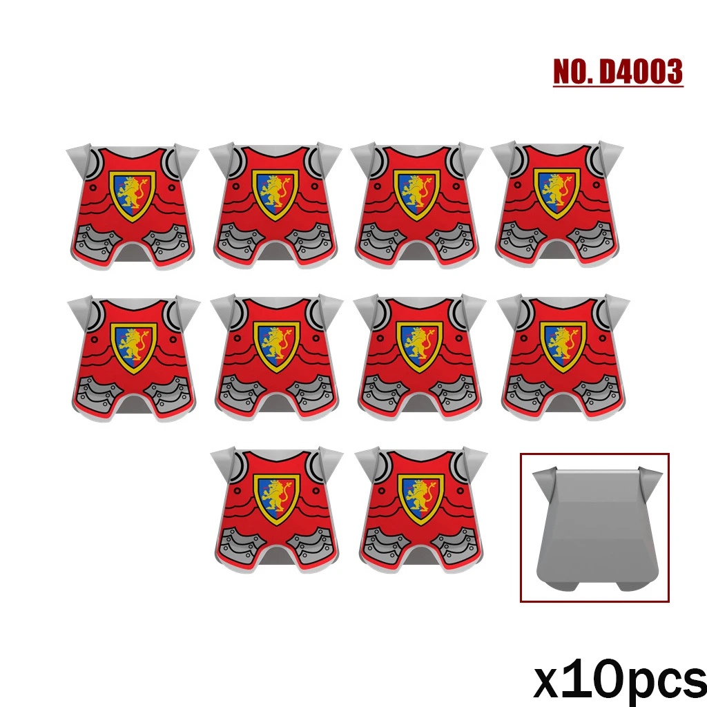 MOC Mittelalterliche Zubehör Serie Bausteine Militär Armee Soldat Figur Rüstung Schild Helm Schwert Krone Ritter Ziegel Spielzeug