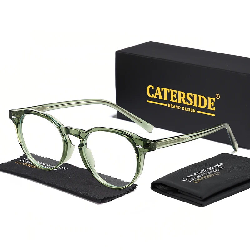 

CATERSIDE, новая модная круглая мужская оправа для очков, брендовый дизайн, очки с булавкой, женские декоративные очки с защитой от синего света