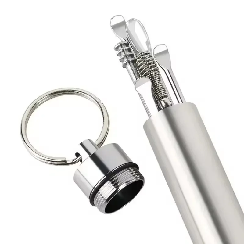 Stainless Steel Ear Picker Set Portable For Ear Puller Multi-Functional Ear Cleaning Safe Material Non-Slip Handle
