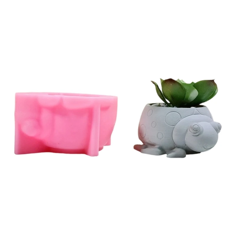 DIY Lovely Turtle Shape Flowerpot Silicone Mold Desktop Decoration Ornament Pen Holder Vase Succulent Plant Flower Pot Mould