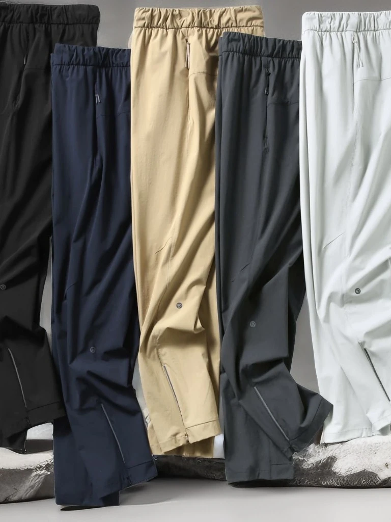 

Высокоэластичные прямые повседневные брюки для мужчин, быстросохнущие спортивные брюки с эластичным поясом, разноцветные длинные брюки для молодежи, для активного отдыха