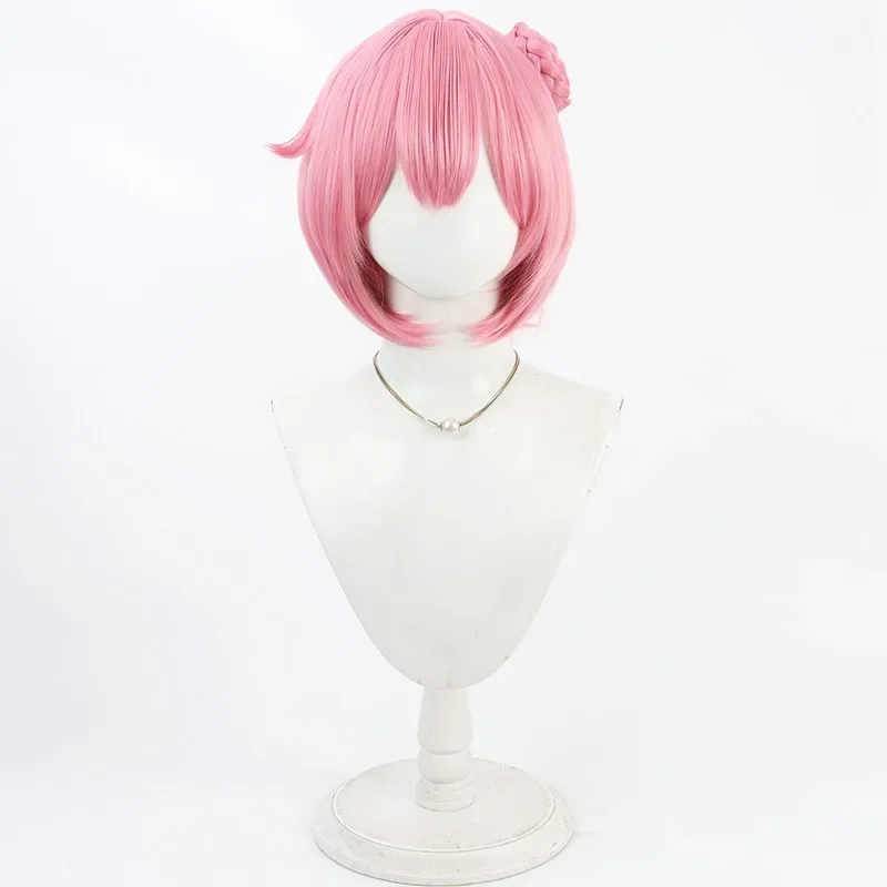 Anime nikke: goddess of victory nova conta papel dorothy peruca cosplay cabelo curto rosa peruca de festa de halloween + boné grátis