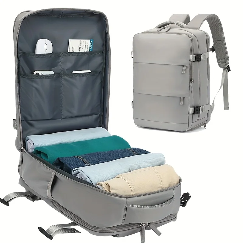 Lightweight Travel Backpack Laptop Compartment, Independent Shoe Storage, Adjustable Straps, Sleek Design, Reinforced Stitching