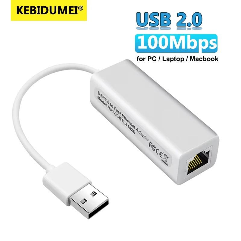 USB 2.0 Wired USB to RJ45 Ethernet Adapter Network Card LAN Internet Cable For PC Laptop MacBook Windows 7 8 10 XP Tablet Laptop