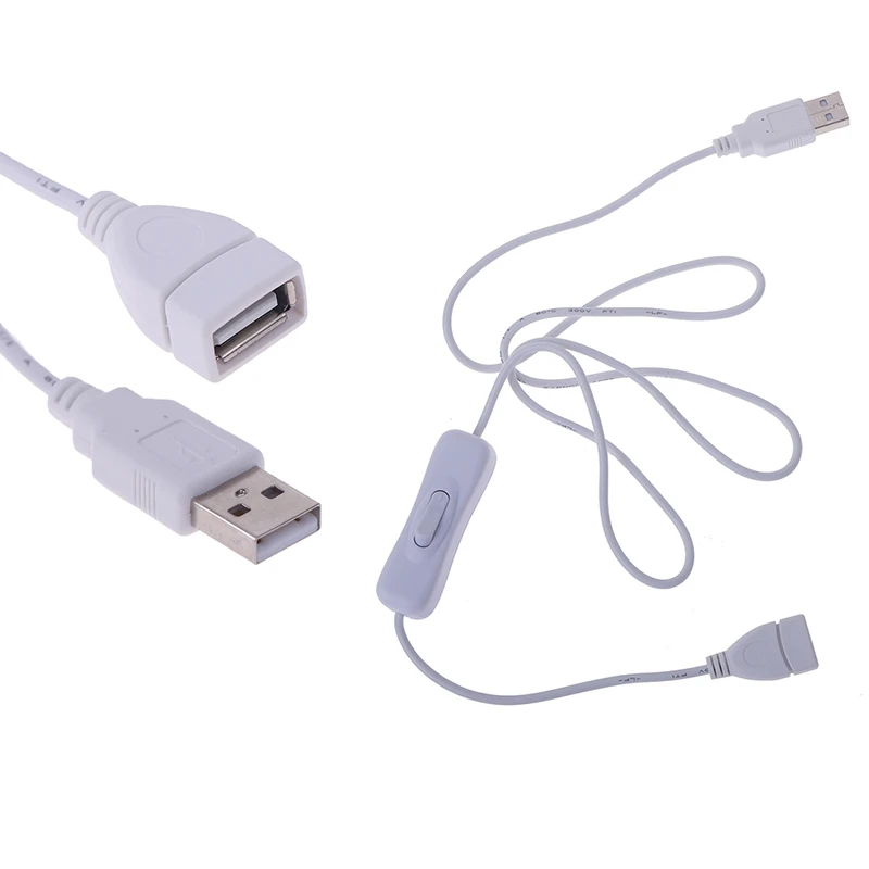 1Pc 1m USB Switch Cable With ON/OFF Extension Cable 100cm For 5V LED Strip Light String USB Gadget Power Supply Device Tools