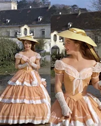 Yellow Empress Sisi Cosplay Dress Scarlett Costume 1860s Civil War Vintage Victorian Southern Belle Princess Sissi Dress Gown