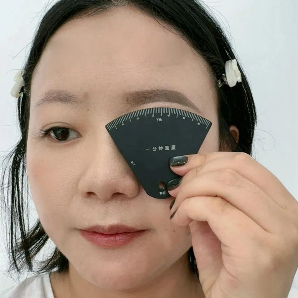 新しい耐久性のある眉整形ステンシル整形金属インスタント眉シェイパーポータブル描画眉毛デザイン定規女性