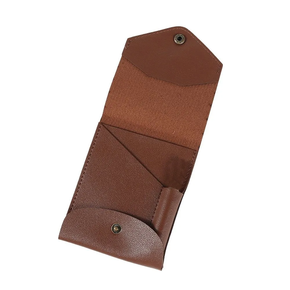 Waterproof Multifunctional Compact Wallet Handmade PU Leather Built-in Pen Slot Slim Minimalist Wallet Front Pocket Wallets