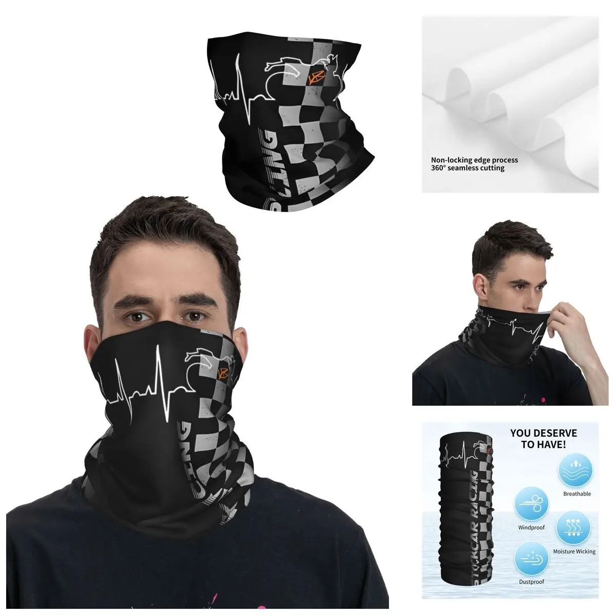 Precise Bandana Neck Cover Printed Motor Motocross K-TM Face Scarf Multifunctional Headwear Cycling Unisex Adult Windproof