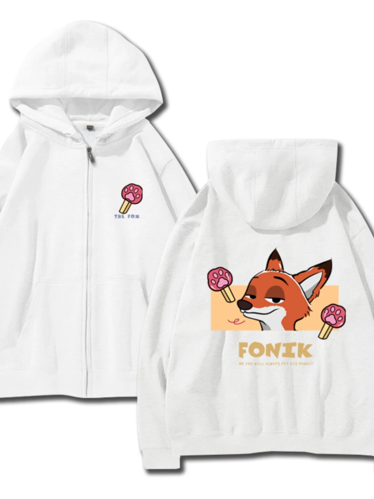 Fashion Crazy Zootopia Rabbit Judy Fox Nick Couple Sports Jacket Hoodie Women\'s Zipper cardigan Sweatshirt