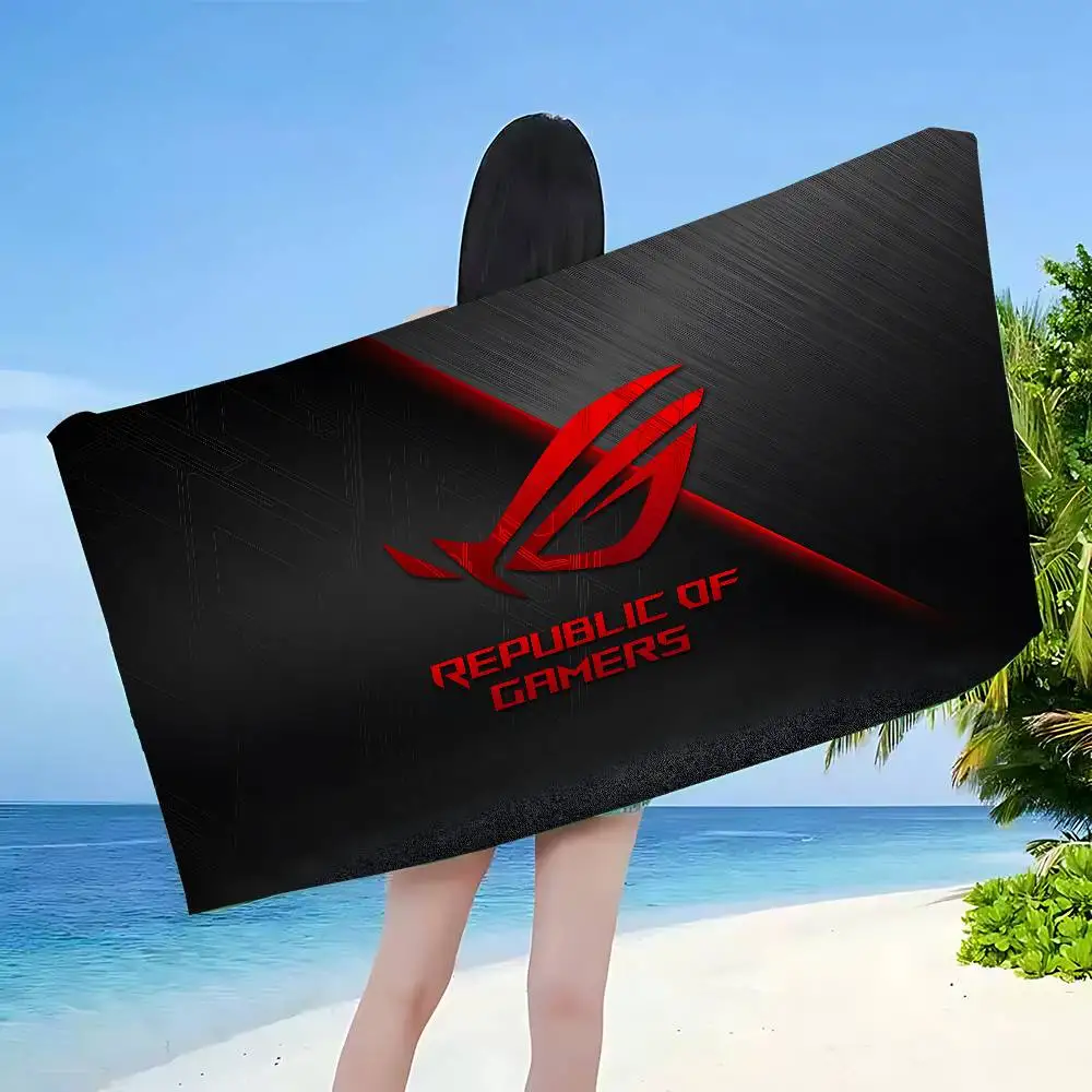 ASUS ROG Republic Of Gamers Logo Microfiber Blanket Quick Drying Beach Towels Oversized Printing Super Pool Towel Blanket