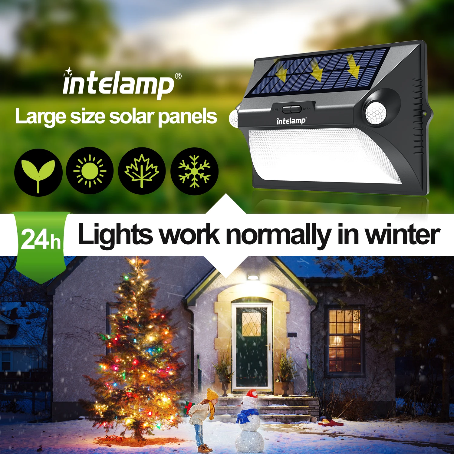 Solar Lights Outdoor with Motion Sensor Solar Wall Lamp Waterproof Street Light by Remote Control for Garden Yard Path Stairs