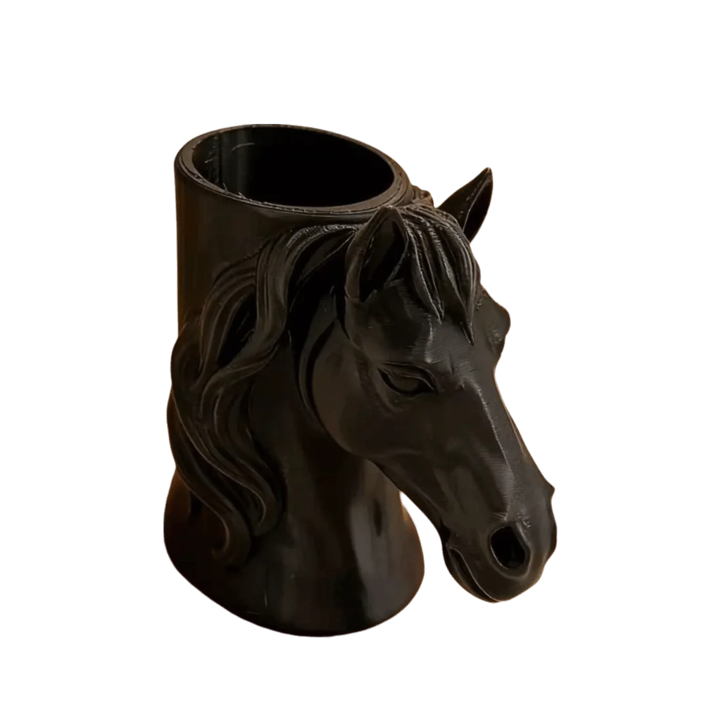 Multifunctional Horse-Shaped Pen Holder 3D Printed Ornaments Desktop Organizer Vase Sculpture Makeup Brush Holder Student