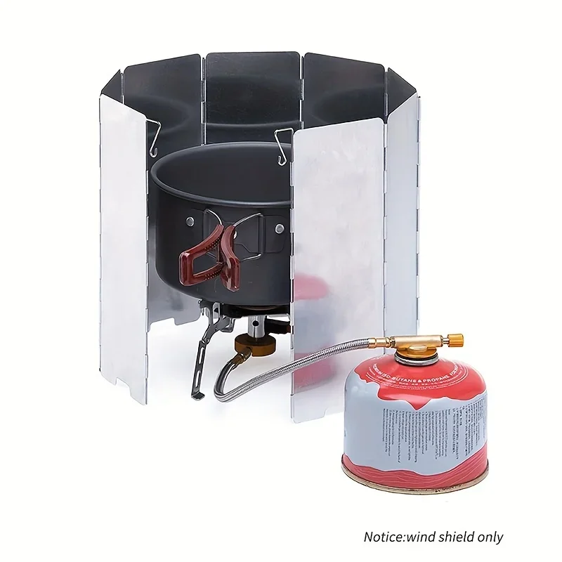 Outdoor Camping Multifunctional Stove Wind Deflector Portable Ultra Light Aluminum Alloy Foldable image 2