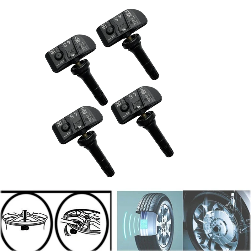 4Pcs Tire Pressure Sensor 13533166 for GMC Chevy Suburban Tahoe Cadillac Escalade Yukon 2021- TPMS Tyre Monitor Sensor