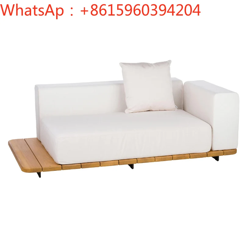 Nordic outdoor  solid wood combination cloth art Courtyard Hotel Villa terrace teak furniture