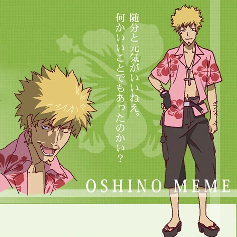 Camisa de manga corta Monogatari Series Oshino Meme