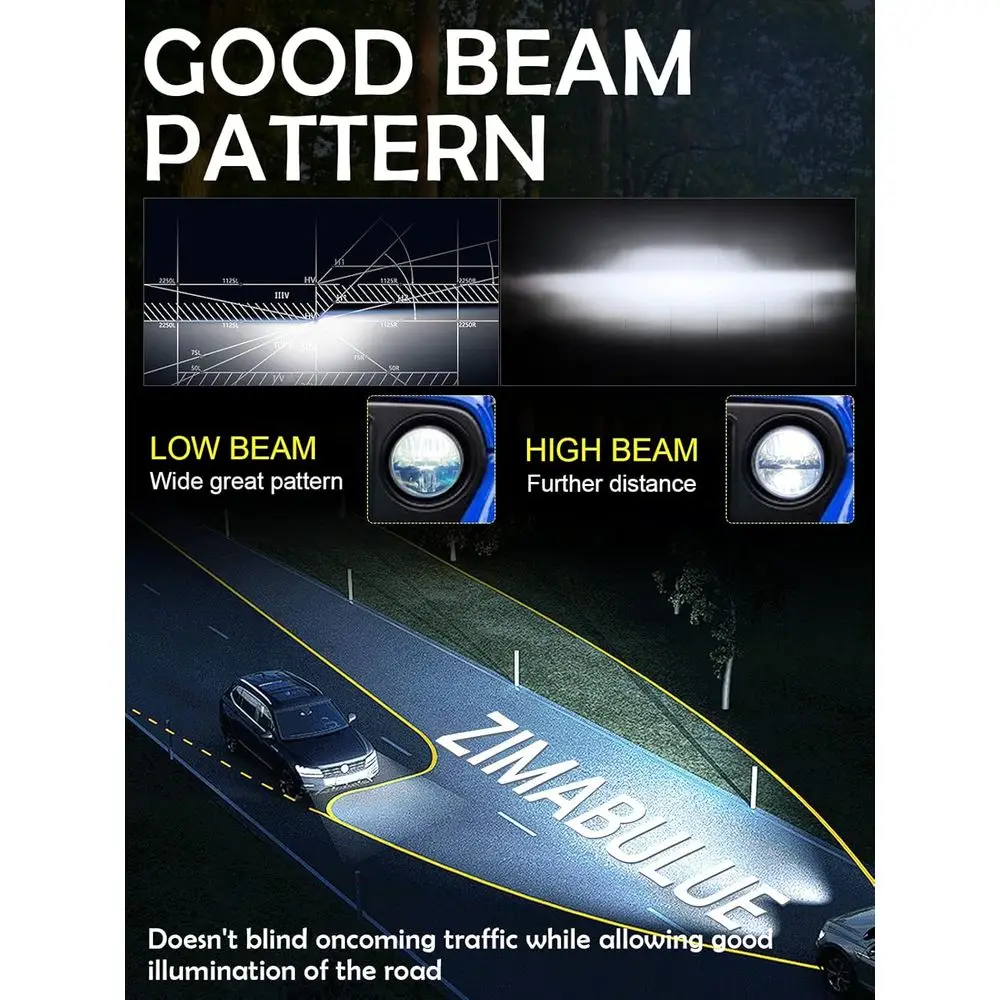 7 أزواج من المصابيح الأمامية LED، أبيض بارد، شعاع عالي/منخفض، توصيل وتشغيل، معتمد من وزارة النقل، متوافق مع جيب رانجلر JK/TJ/CJ، Tr