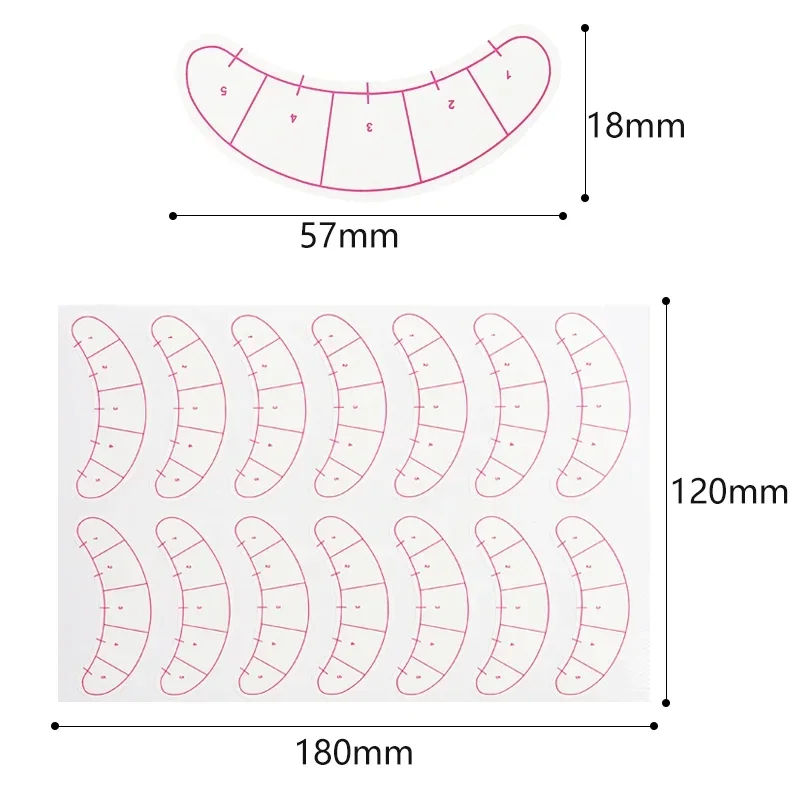 70/140ペア ラッシュマッピングステッカー 目の下の位置決め まつげエクステ メイクアップツール エクステンション練習用アイパッド ペーパー0