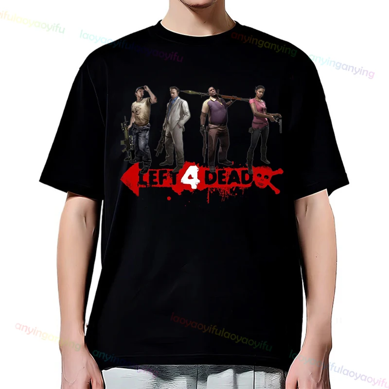 Safe House Left 4 Dead Graphic T Shirt Cotone Cool Tee Left 4 Dead 2 L4d2 Gioco Valvola Zombie Zombies Videogioco Streetwear Retro