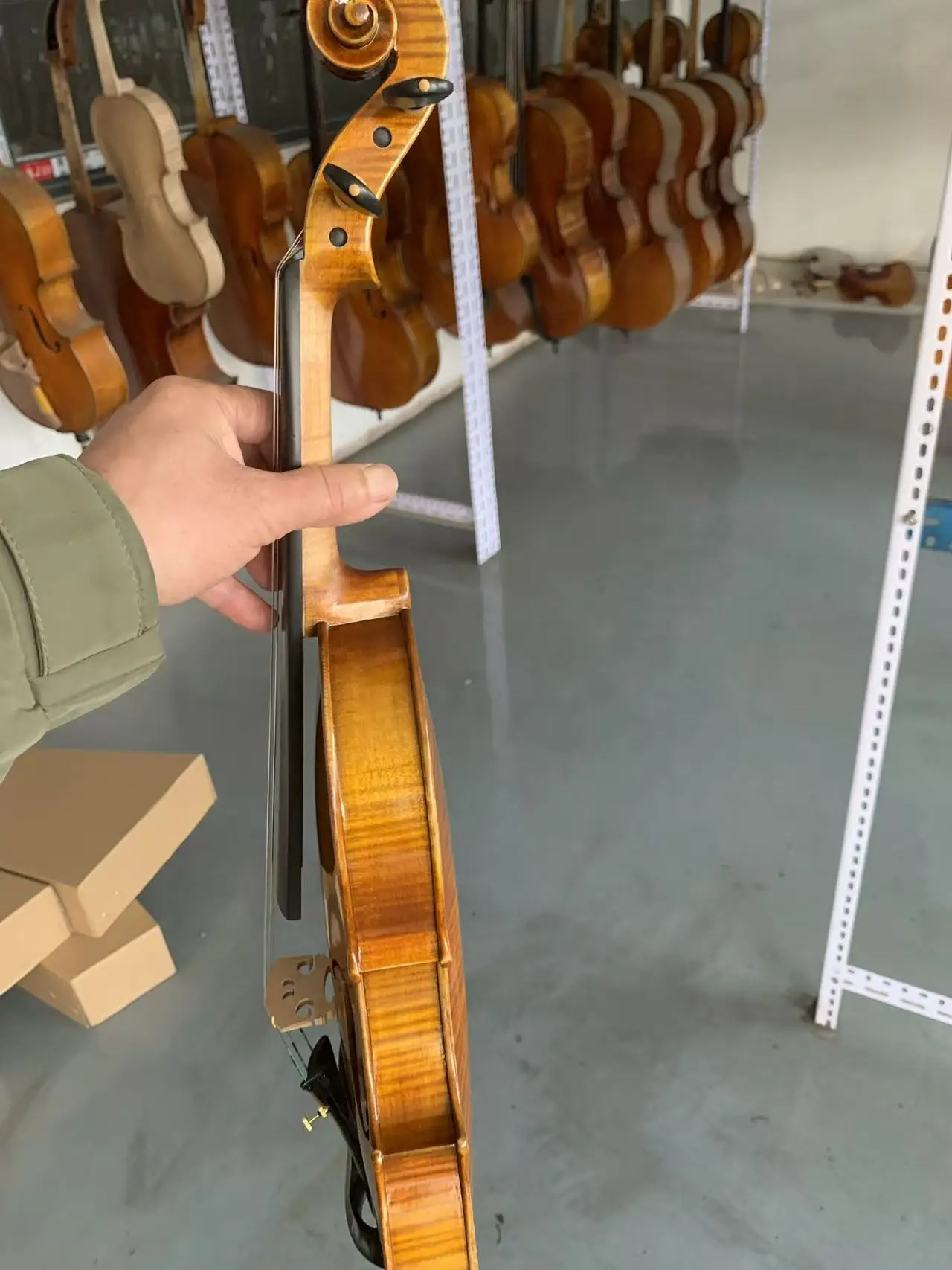 الخشب الأوروبي Guarneri Paganini 4/4 الكمان الملتهب الحبوب لطيفة حلوة الصوت الصلبة شجرة التنوب القيقب اليدوية #3