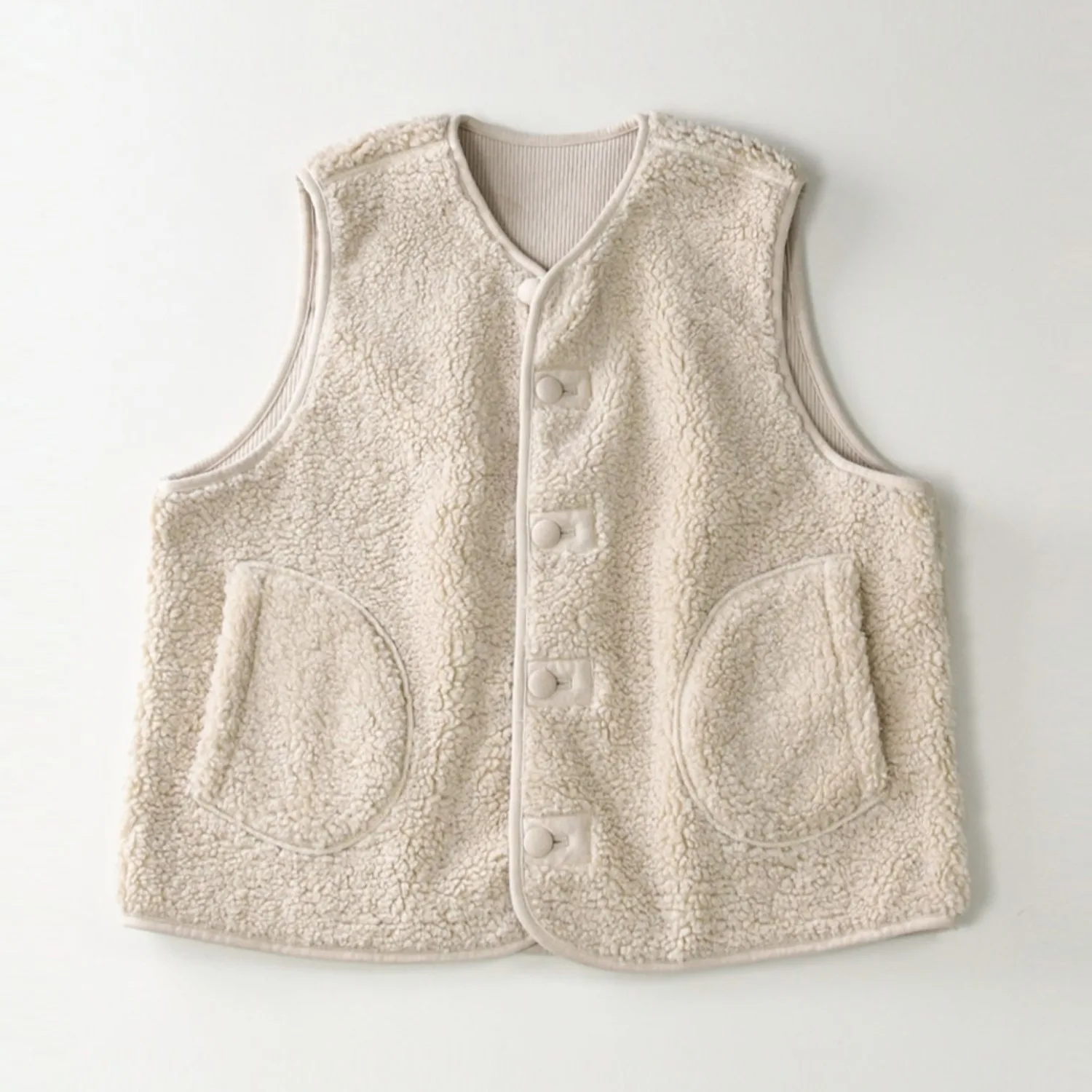 

Жилет из меха ягненка, женская осенне-зимняя верхняя одежда, многослойный высококачественный теплый топ без рукавов, на одной пуговице, чистый цвет