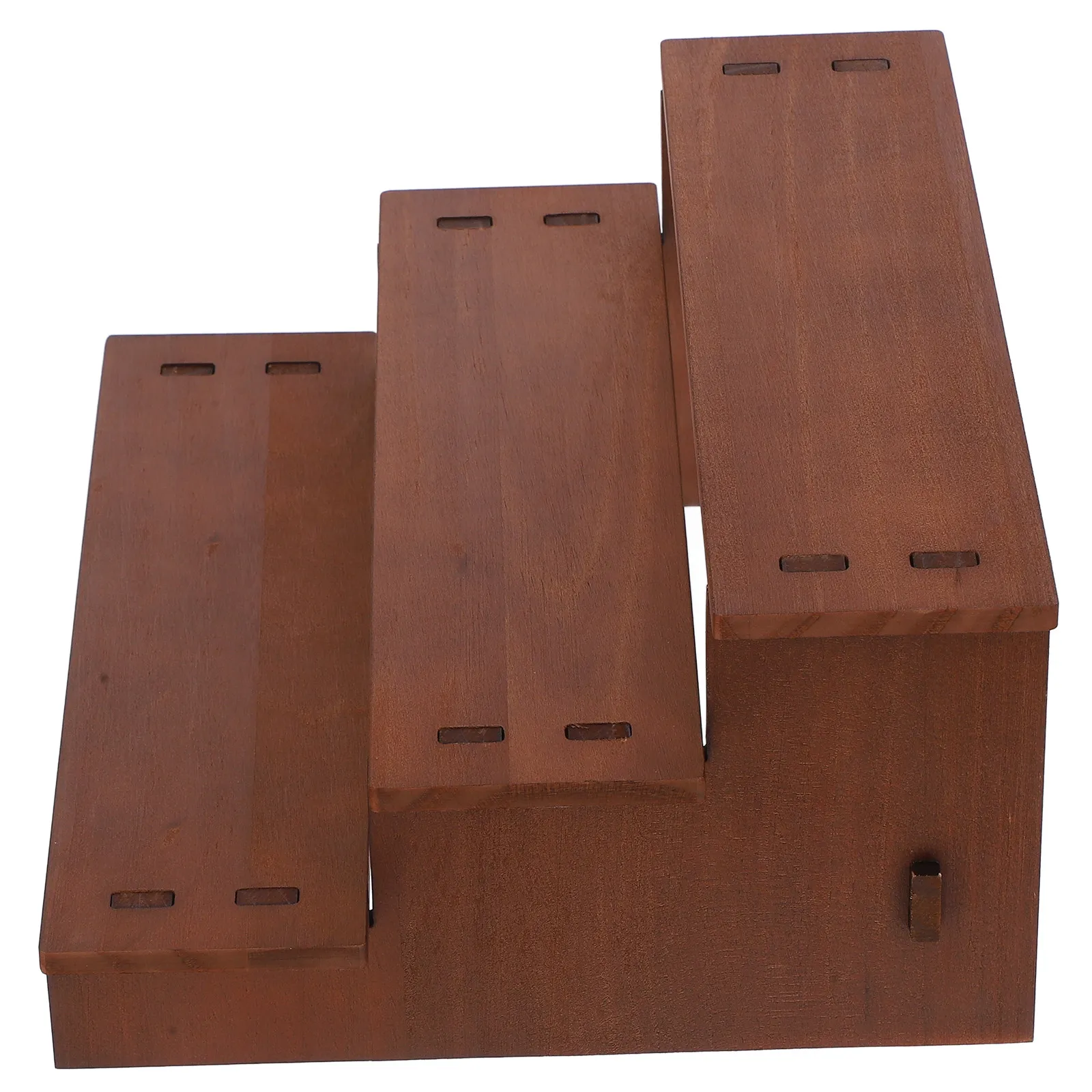 Vintage Solid Wood Tiered Jewelry Rack Display Stand Multifunctional Bracelet Holder for Craft Show Vendor Event Retail Display
