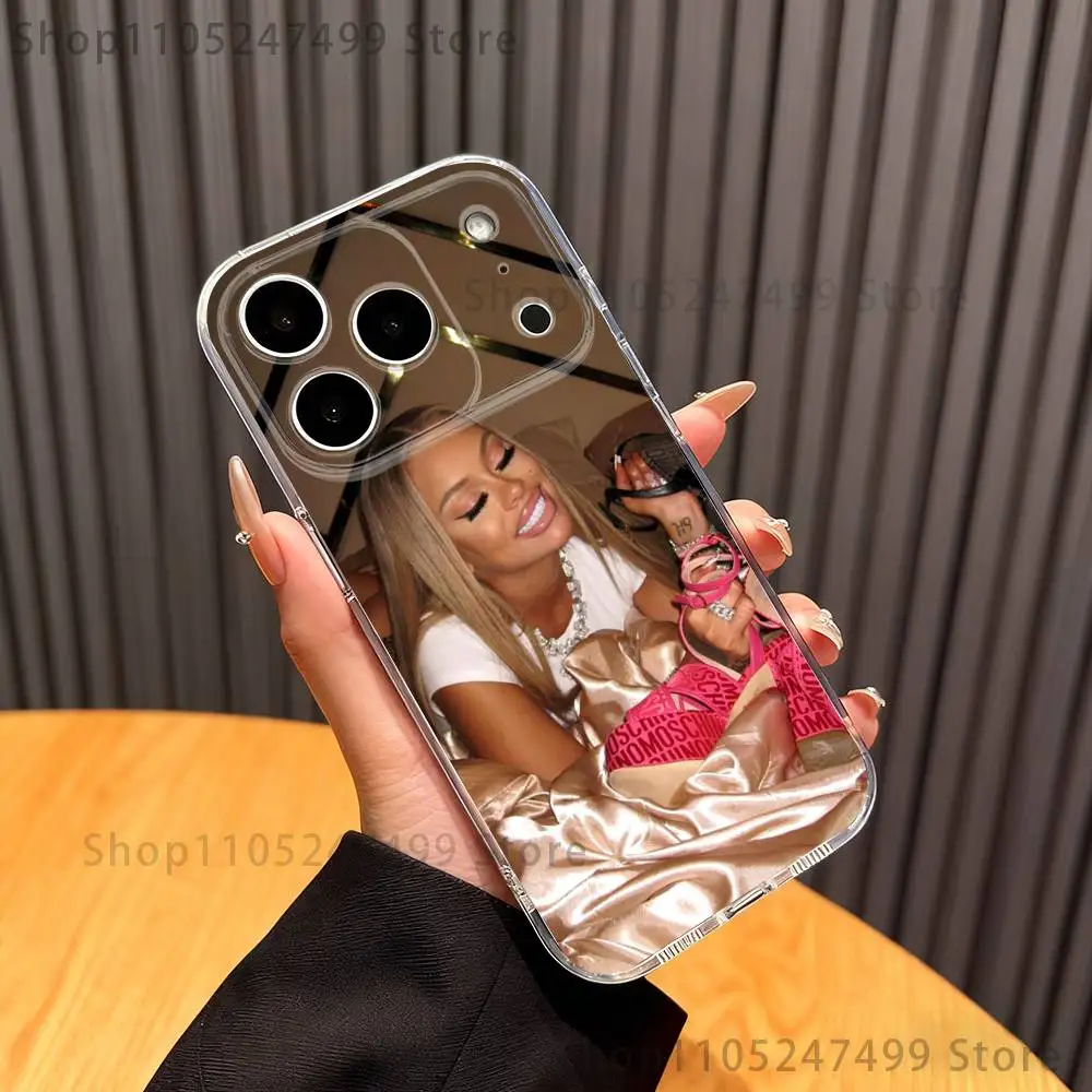 حافظة هاتف سينجر L-Latto لهاتف آيفون 17,16,15,14,13,12,11 Pro,Max,Plus,X,XS,XR,SE4,E غطاء ناعم شفاف صغير