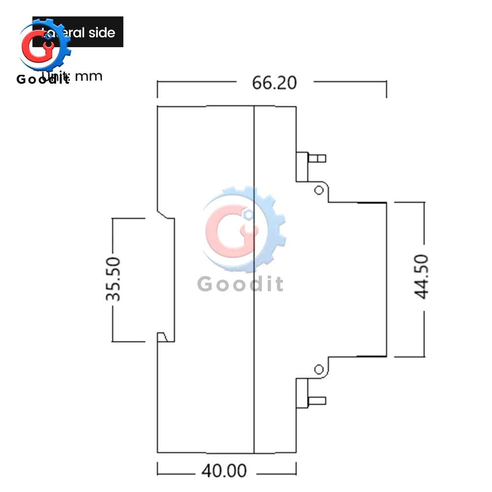 AC Din Rail 35.5mm Voltage Meter AC 85-265V 220V Dual Three Phase Modular Voltmeter Indicator LED Digital Display Detector 63A