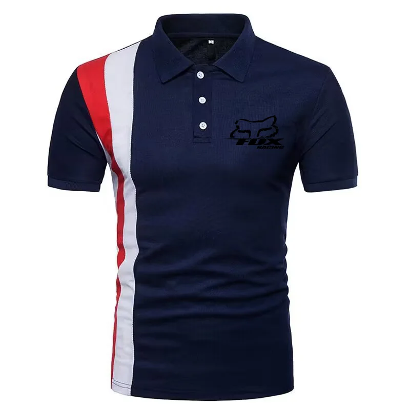 Leisure Daily Office Men's Polo Shirt Soft Comfortable Clothing Simple Printing Advanced 3D Color blocked Tops Hot Selling Tees