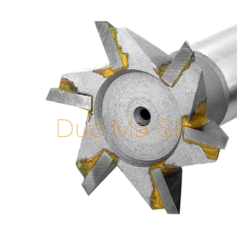 1PC 45/55/60 Degrees YG8 Dovetail Groove Milling Hard Alloy Milling Cutter Processing Copper Aluminum Cast Iron Diameter 16-60mm